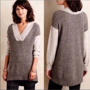 Anthropologie Moth wool blend boucle sweater tunic